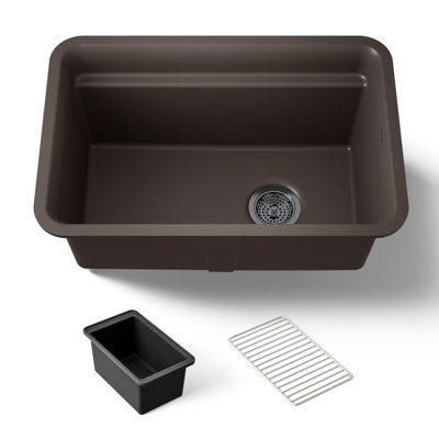 Cairn 27-1/2 in. X 18-5/16 in. X 12-5/8 in. Undermount Utility Sink