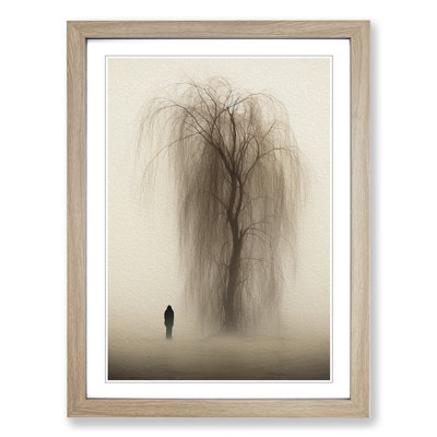 Weeping Willow Minimalism - Framed Print