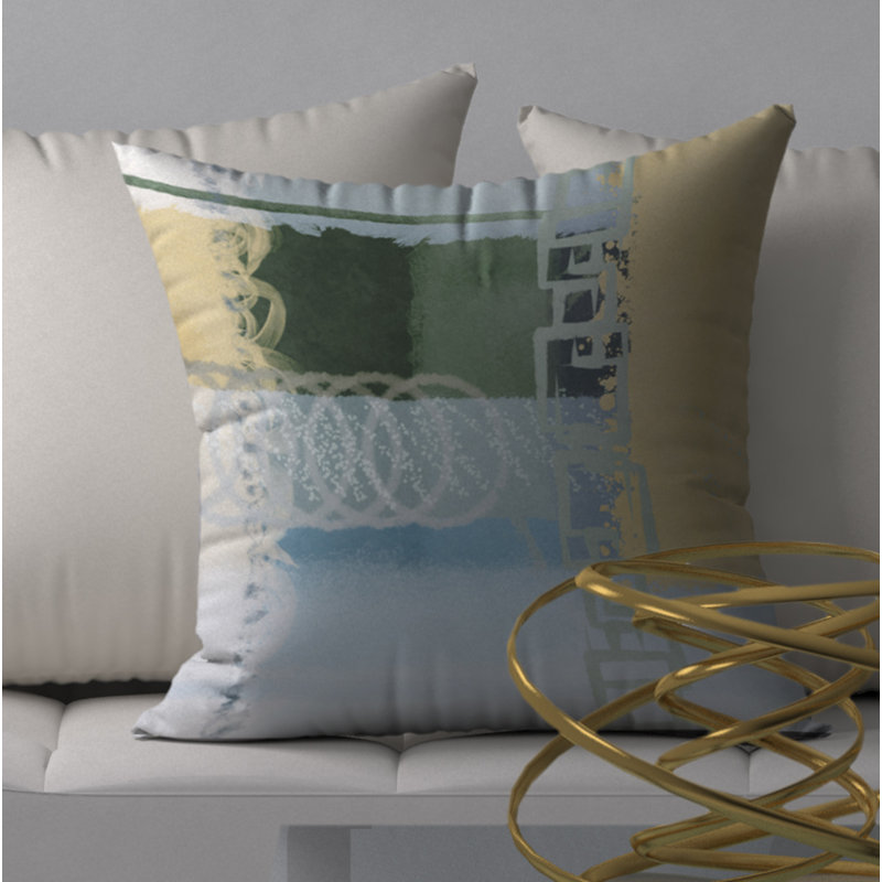 Abstract Reversible Throw Pillow, 20" x 20"