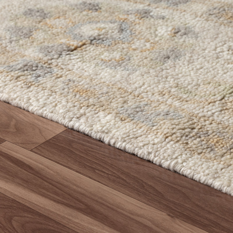 Tapis d'intérieur Herny traditionnel oriental fait à la main en laine naturelle nouée à la main, Rectangle 10 pi x 14 pi