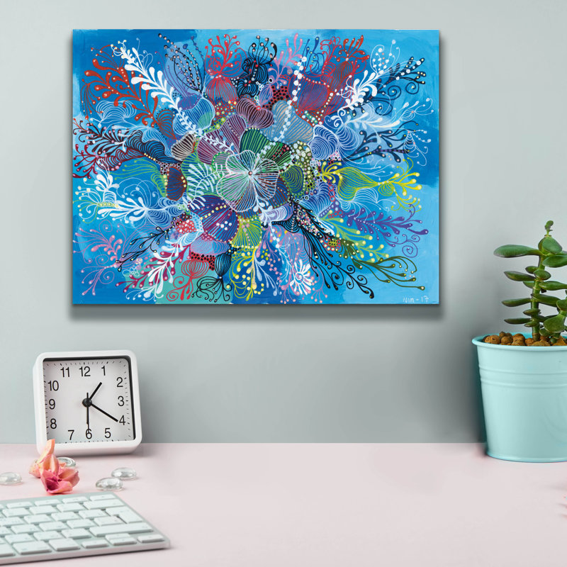 «Développer2 par Noemi Ibarz, art mural sur toile, H 12 po x l 16 po x P 0,75 po