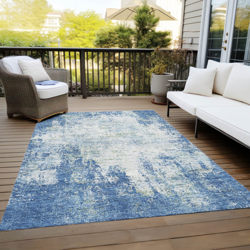 Aleighna Area Rug with Non-Slip Backing, Rectangle 10' x 14'