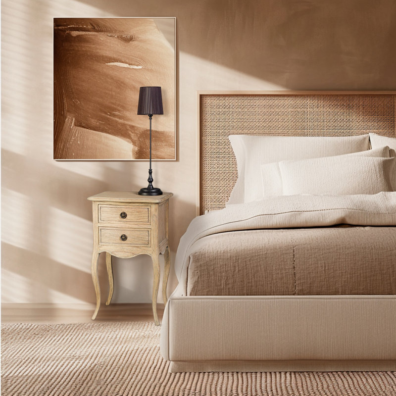 Artisans 40cm W Solid Wood Bedside Table