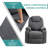 Upholstered Chenille Power Reclining Heated Massage Chair