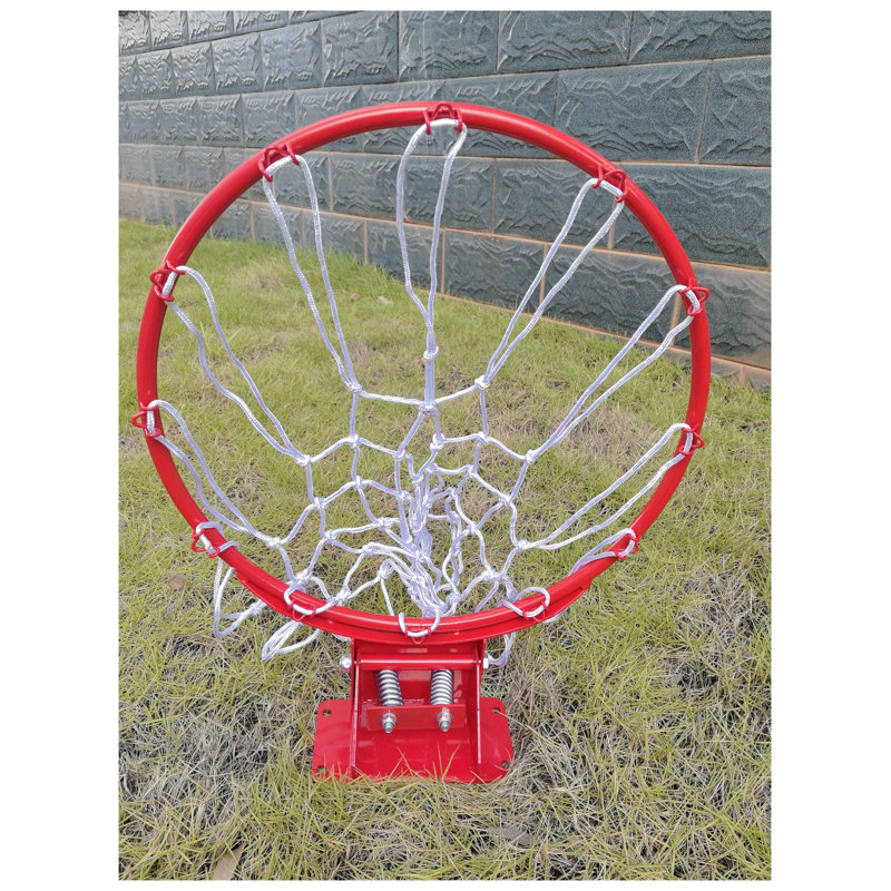 Cerceau de basketball mural LQ05, pour utilisation intérieure et extérieure avec rebord orange durable et filet en nylon robuste pour la maison
