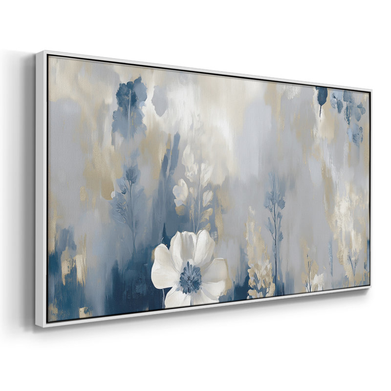 Botanical Series-CCGCL-Toile tendue avec châssis tendue, prête à être accrochée, H 21 po x l 41 po, Blanc