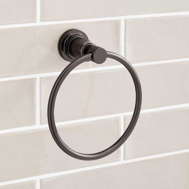 Greyfield 6-1/2" Wall Mounted Towel Ring, Gunmetal