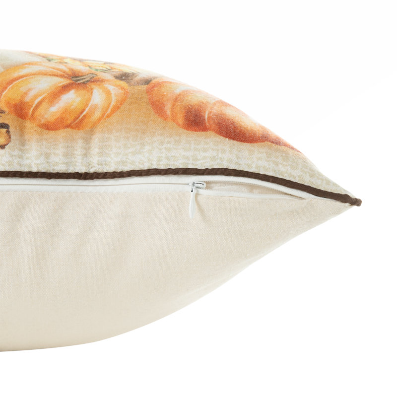 Embroidered Outdoor Throw Pillow