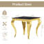 Ensemble de 2 tables de bout en verre trempé noir, pieds en acier inoxydable poli miroir, tables d'appoint modernes et compactes-290130596