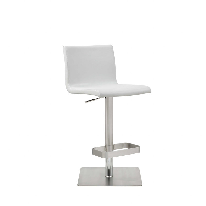 Watsons Adjustable Height Swivel 360 Barstool, White