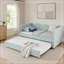 Lit simple Blakeslee avec couchette coulissante et poches de rangement latérales-759949231
