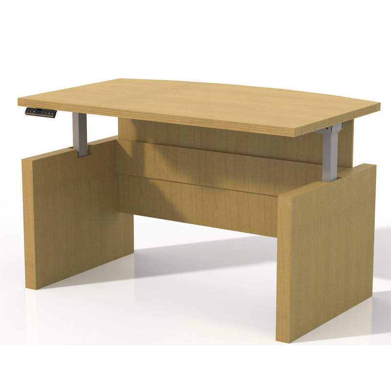 Mocha Adjustable Height Standing Wood Desk, 36" x 72"