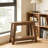 Triangular Wood Leg Console Table
