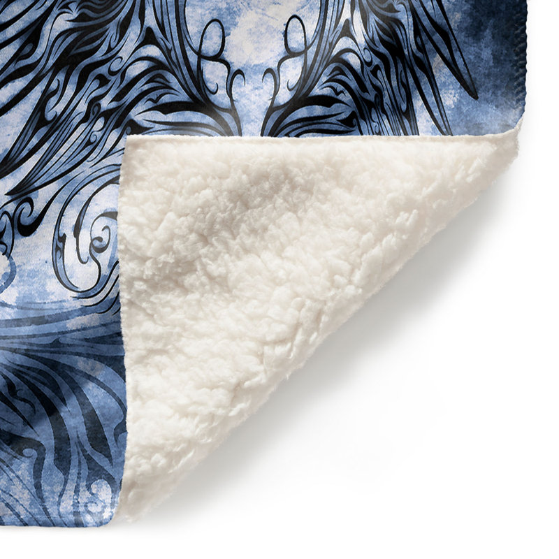  Couverture douce en sherpa, 51 po x 60 po, Bleu