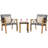 Zerla Patio Dining Set Square Table with Cushions Included
