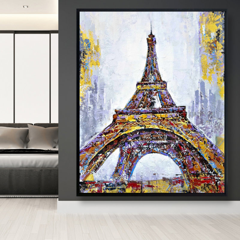 " Abstract Paint Splash Eiffel Tower "