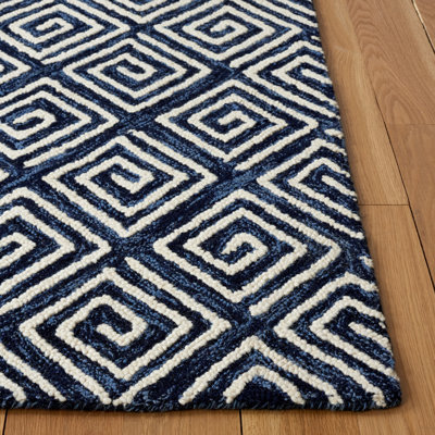 Tashieka Hand Tufted Wool And Cotton With Latex Geometric Rug