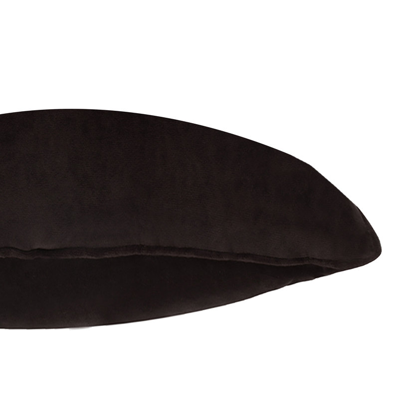 A1HC Velvet Down-Alternative Throw Pillow Inserts – Hypoallergenic, Ready-to-Use, Set of 2, 18"H x 18"W, Smoky Black