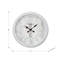 Horloge, horloge murale ronde 20 po, gris, transitionnel