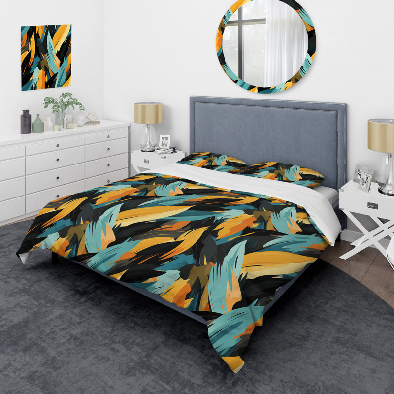 Tribal Camo Fusion II - Ensemble de housse de couette abstrait - Microfibre de polyester