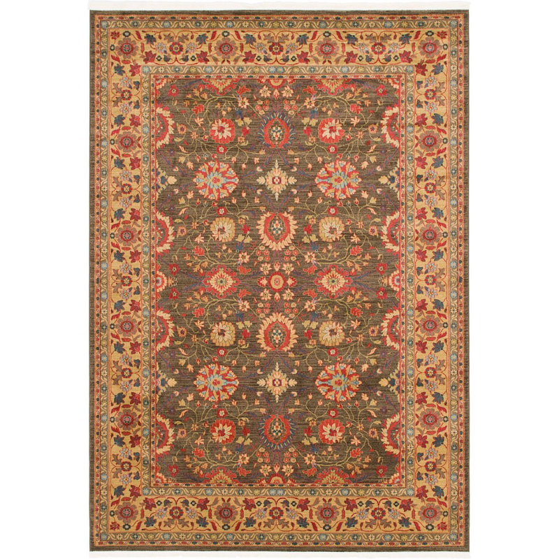 Tapis à motif oriental bronze Stirling, Rectangle 5 pi x 8 pi