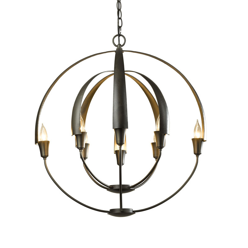 Cirque 8 - Light Globe Chandelier, Dark Smoke