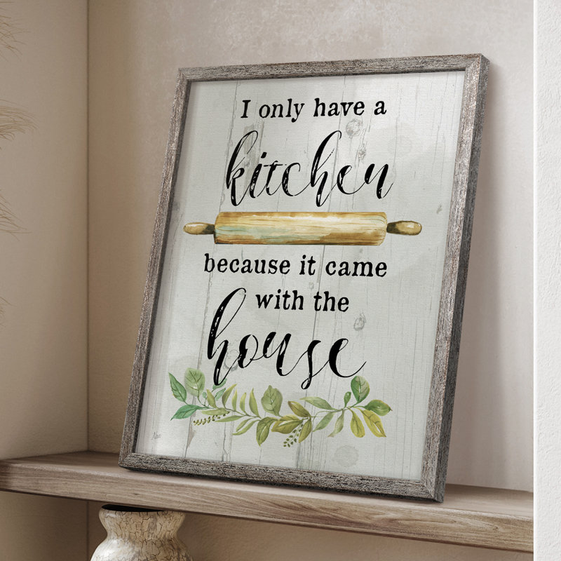 Kitchen Love Framed Print - Solid Wood, 21" H x 17" W