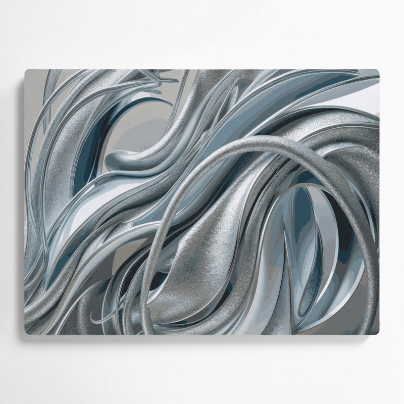 Art mural gris Biomorphic Abstraction 93