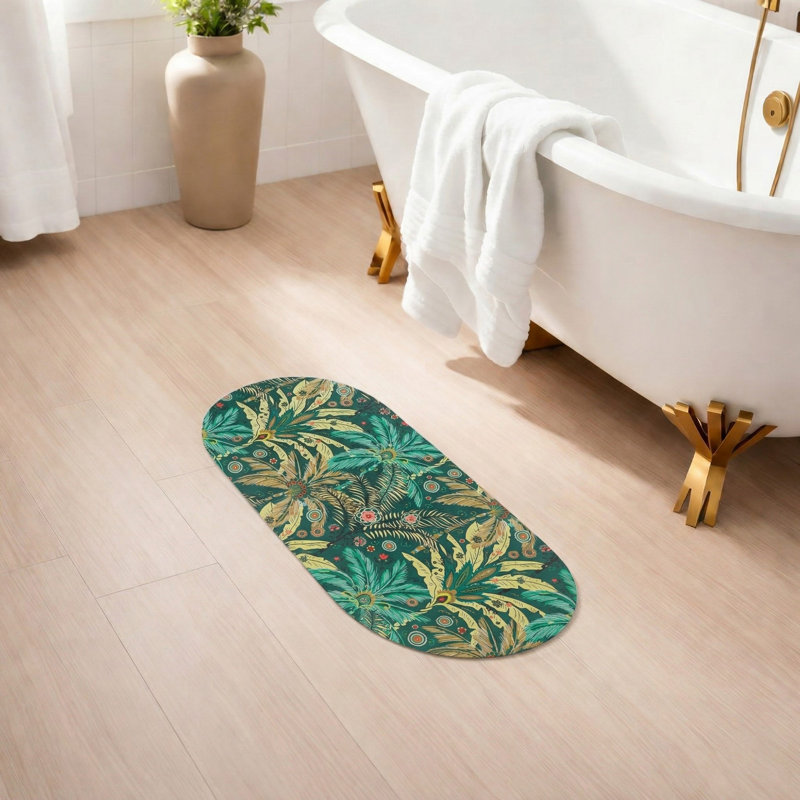 Tapis de bain décoratif décoratif 40 x 18 - Tapis ultra-absorbant à séchage rapide avec envers en caoutchouc antidérapant