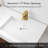 FRALIMK Double Floating Bathroom Wall Mount Sink Solid Surface Rectangle with Faucet Hole