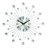 Metal Starburst Decorative Wall Clock with Crystal Accents-1655483747