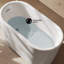 Baignoire de trempage japonaise autoportante blanche brillante de 51 po Nanterre, drain inclus