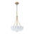 Classic Glam 3-Light Pleated Glass Chandelier