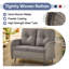 Causeuse d'extérieur en osier PE avec coussins de 49,5 po de large Gaetanino-219451380-243851323
