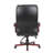 Zoey High-Back Executive Chair, Black Vinyl, Mahogany Wood Finish-117561289