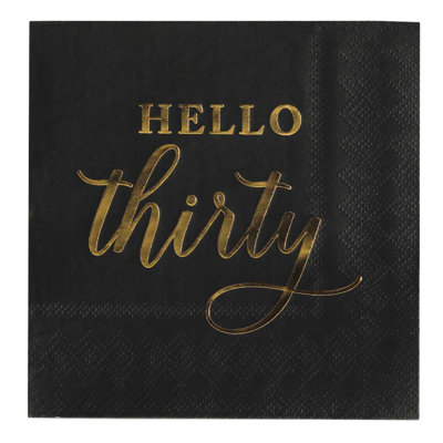 Serviettes de cocktail à papier de cocktail scripted hello trente dire