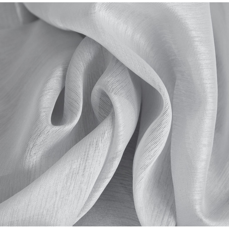 Carmille Semi-Sheer Grommet Curtain Panels, Silver Gray, 37" W x 84" L