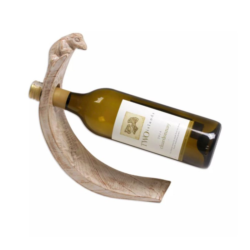 Porte-bouteilles en bois Belfair Peeking Gecko