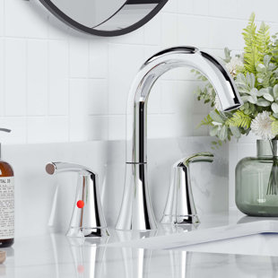 Robinet de lavabo de salle de bain à 2 poignées avec drain