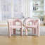 Ensemble de 2 chaises d'appoint rembourrées en velours rose, fauteuils d'appoint en tonneau pour le salon, la cuisine, pour adultes-531152085