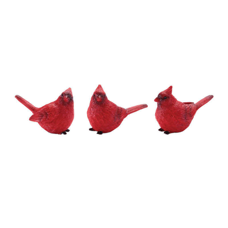 Figurine cardinal oiseau (ensemble de 6)