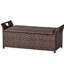 Siège de rangement brun multi pour l'extérieur - et élégant pour terrasse de jardin avec charnière en métal qui rehausse le style
