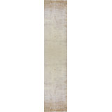 Hand-Knotted High-Quality Gold and Cream Runner