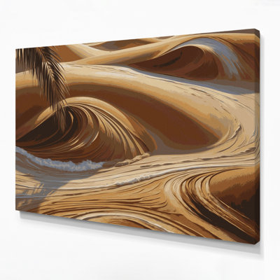 Hawaiian Sand Tones Brown Canvas Wall Art