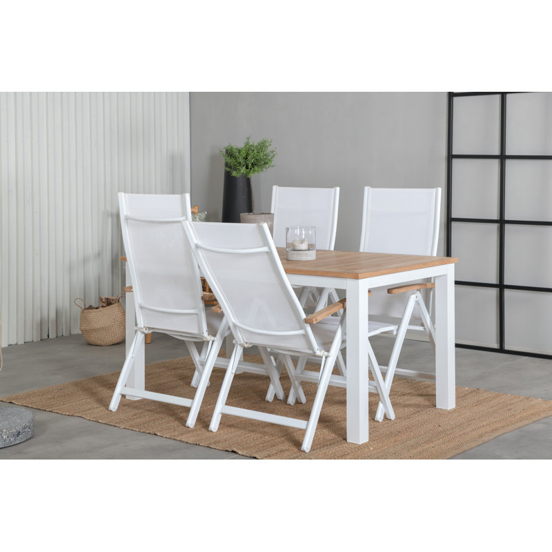 Abbie-Mae Butterfly Leaf Dining Set, H75 x L210 x W100cm