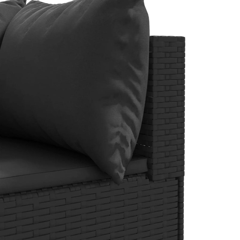 Ensemble de patio 7 pièces avec coussins en polyester gris Latitude Run®, 6, Noir, Noir, noir, noir, noir