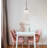 Ibtissem 1-Light Indoor Brushed Nickel Mini Single Pendant with Alabaster Glass Bell Shade-135686538