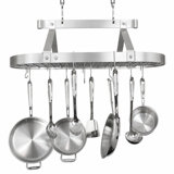 Premier USA Handcrafted Gourmet 3 ft Classic Oval Hanging Pot Rack
