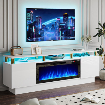 Alazik TV Stand with Electric Fireplace