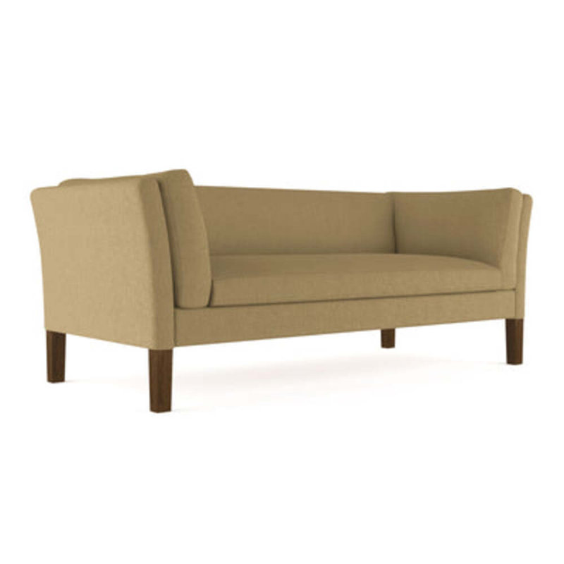 Charlton Flared Shelter-Arm Sofa, 31" H x 72" W x 33" D, Weathered, Box Weave Linen Blush